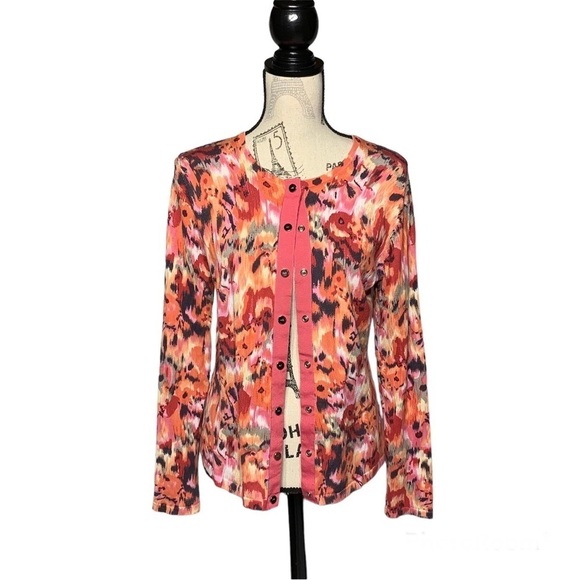 Anne Klein M silk blend elegant cardigan - Picture 1 of 6